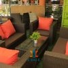 7-seater rattan sofa set with a coffee table - Image 2