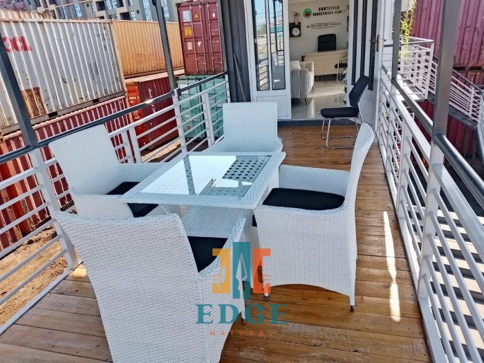 Four-Seater White Rattan Dining Set - Image 3