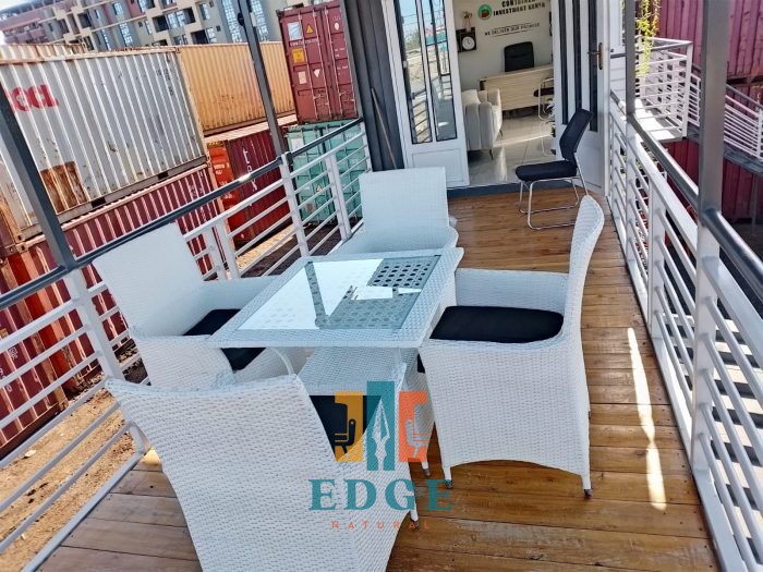Four-Seater White Rattan Dining Set - Image 2