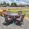 Round 4-Seater Rattan Dining Set - Image 3
