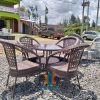Round 4-Seater Rattan Dining Set - Image 4